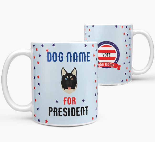 Personalized Vote {dogsName} for President Mug